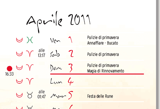 calendario lunare aprile 2011
