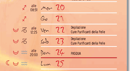 calendario lunare aprile 2011