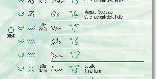 calendario lunare luglio 2011