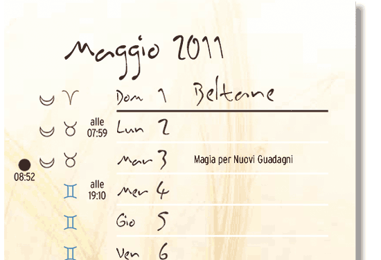 calendario lunare maggio 2011