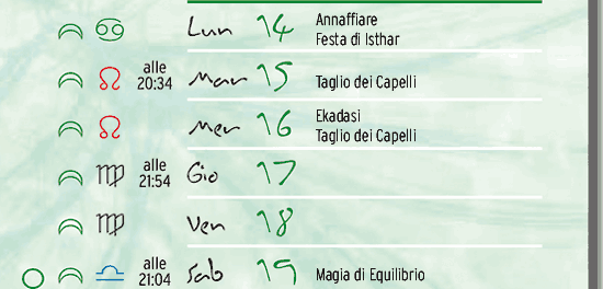 calendario lunare marzo 2011