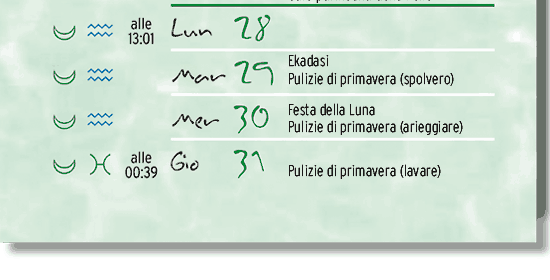 calendario lunare marzo 2011