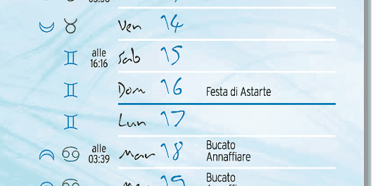 calendario lunare ottobre 2011