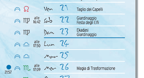 calendario lunare ottobre 2011