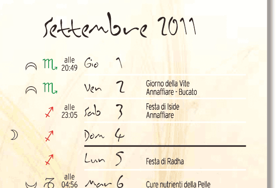 calendario lunare settembre 2011